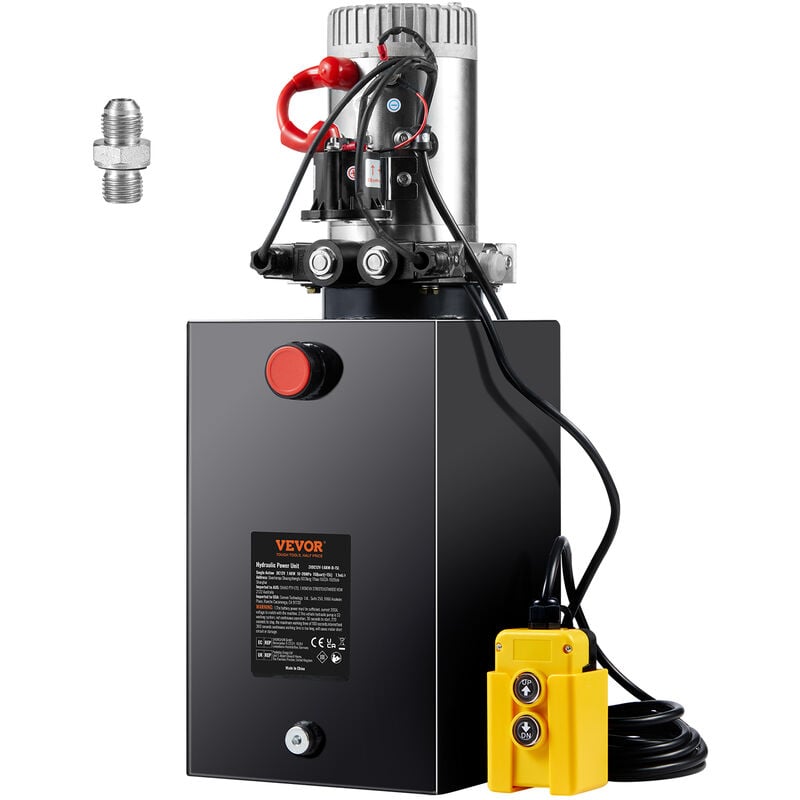 foto del prodotto pompa idraulica cc 12v capienza ca. 14 l centralina idraulica ad azione doppia flusso deolio ca. 3,44 l min pressione massima di 22 mpa, pompa per