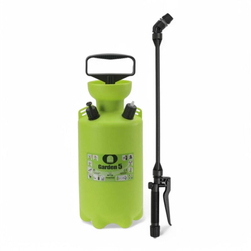 foto del prodotto pompa irroratrice 5 lt. a pressione con valvola di sicurezza e indicatore di pressione
