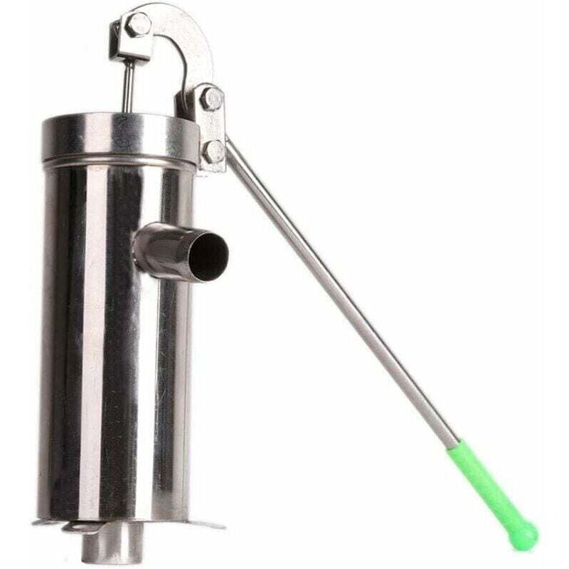 foto del prodotto pompa manuale per acqua, pompa per acqua a pressione con tubo dritto, pompa per acqua con agitatore in acciaio inossidabile, pompa per acqua per