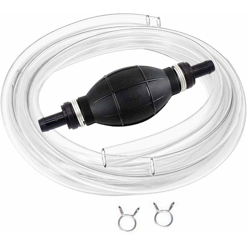 foto del prodotto pompa manuale per trasferimento carburante con tubo a sifone da 2 m pompa manuale ad alto flusso a sifone portatile per serbatoio di pesce liquido