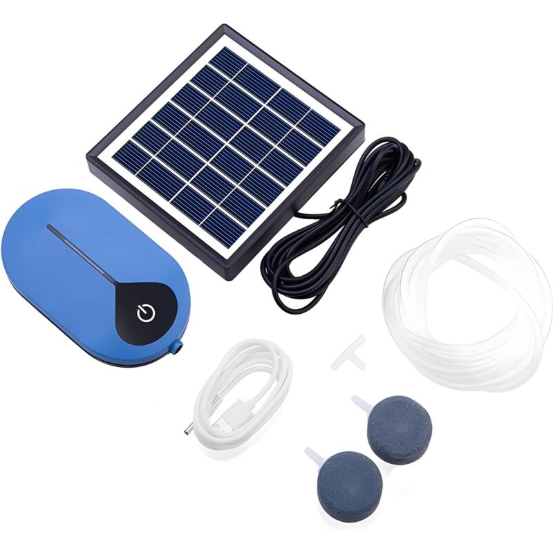 foto del prodotto pompa ossigenatrice solare per acquario da 1,5 w, 3 modalit di ossigenazione per laghetti, acquari, giardinaggio, circolazione dell acqua my09