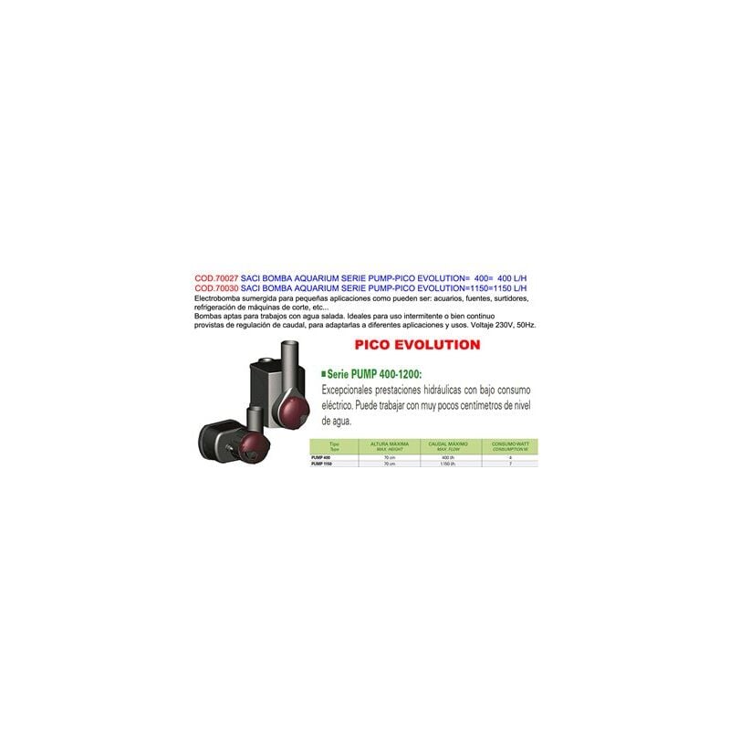 foto del prodotto pompa per acquario saci pico evolution series 1150 l h