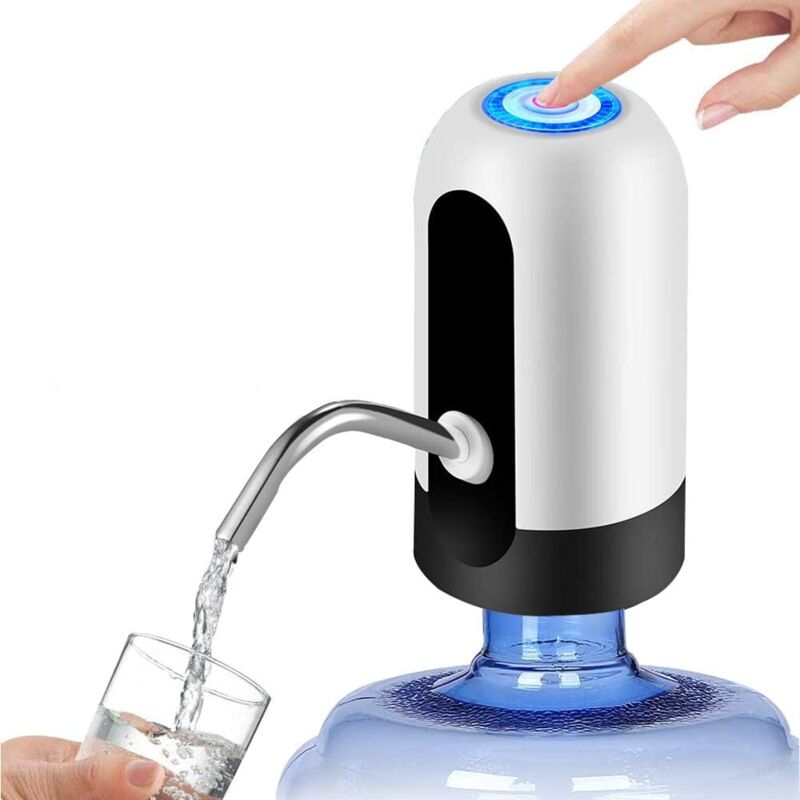 foto del prodotto pompa per bottiglia d acqua crediri, pompa automatica per acqua potabile con ricarica usb da 5 galloni, brocche universali da 2 5 galloni,