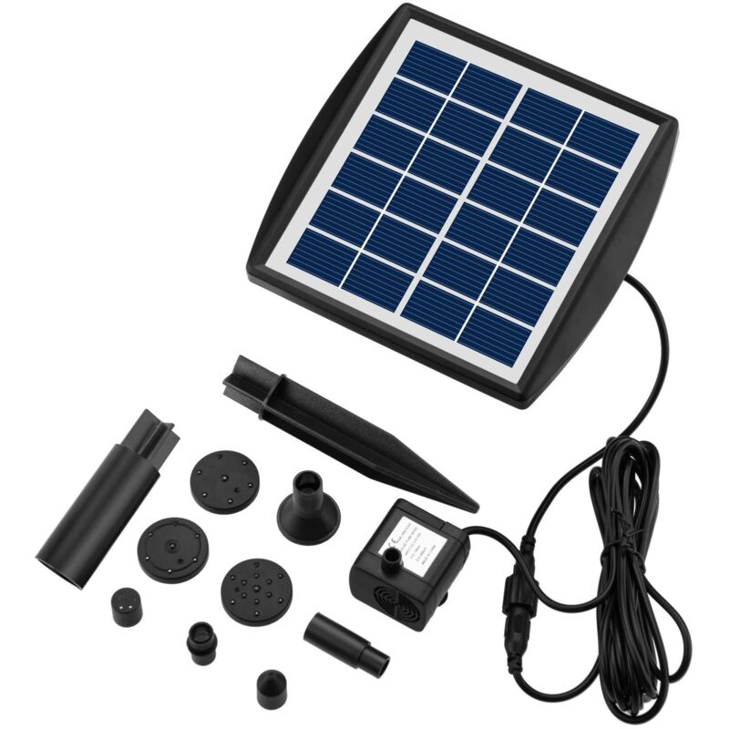 foto del prodotto pompa per fontana solare, 2 w, 200 l h, pompa solare per acqua da giardino con pannello solare regolabile, adatta per acquario, laghetto, giardino,