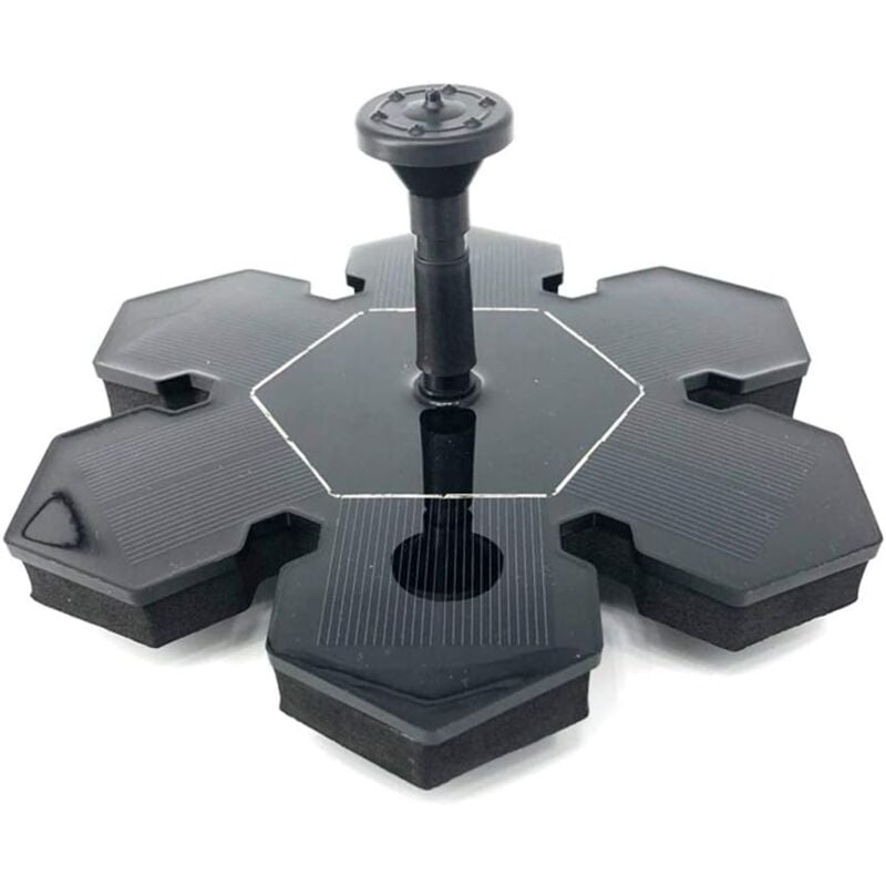 foto del prodotto pompa per fontana solare con 4 ugelli fontana per bagno per uccelli pompa per acqua solare galleggiante autonoma, per