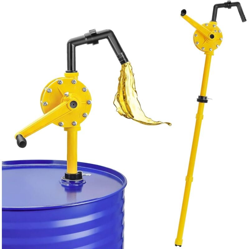foto del prodotto pompa per fusti ej.life pompa a manovella, 35 l min, pompa a tamburo rotante manuale in lega di alluminio, pompa manuale per serbatoio, per benzina e