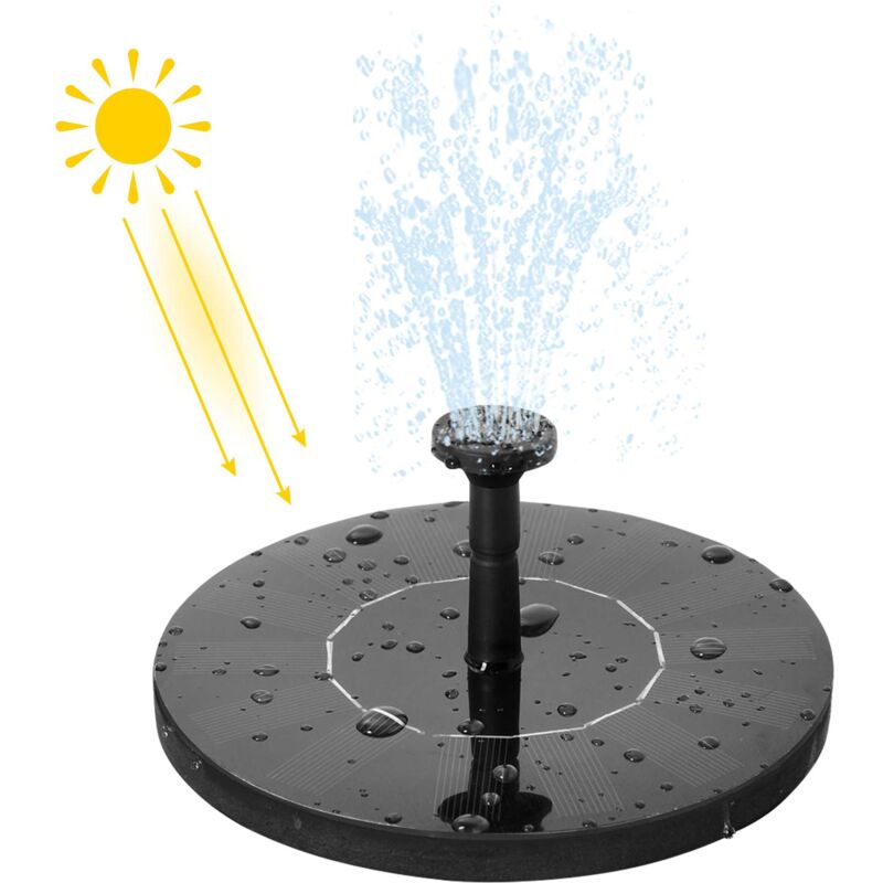 foto del prodotto pompa per laghetto solare da 1.4w per giardino, vasca per uccelli, decorazione fontana forma rotonda naizy