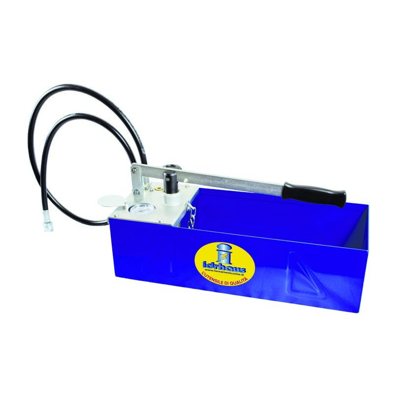 foto del prodotto pompa per prova impianti orizzontale linea blu