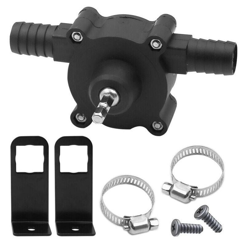 foto del prodotto pompa per trapano a mano, pompa per trapano a mano elettrica, pompa per trasferimento di acqua liquida autoadescante mini pompa centrifuga portatile
