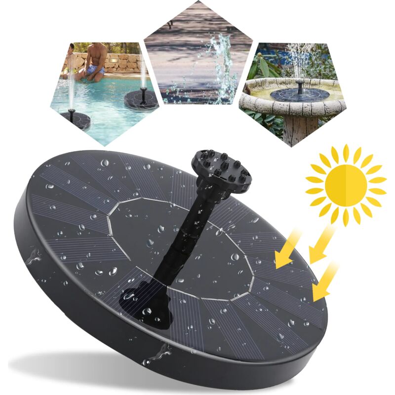 foto del prodotto pompa solare per acqua pompa per acqua da giardino pompa per acqua da fontana 190l h 7v 1.5w