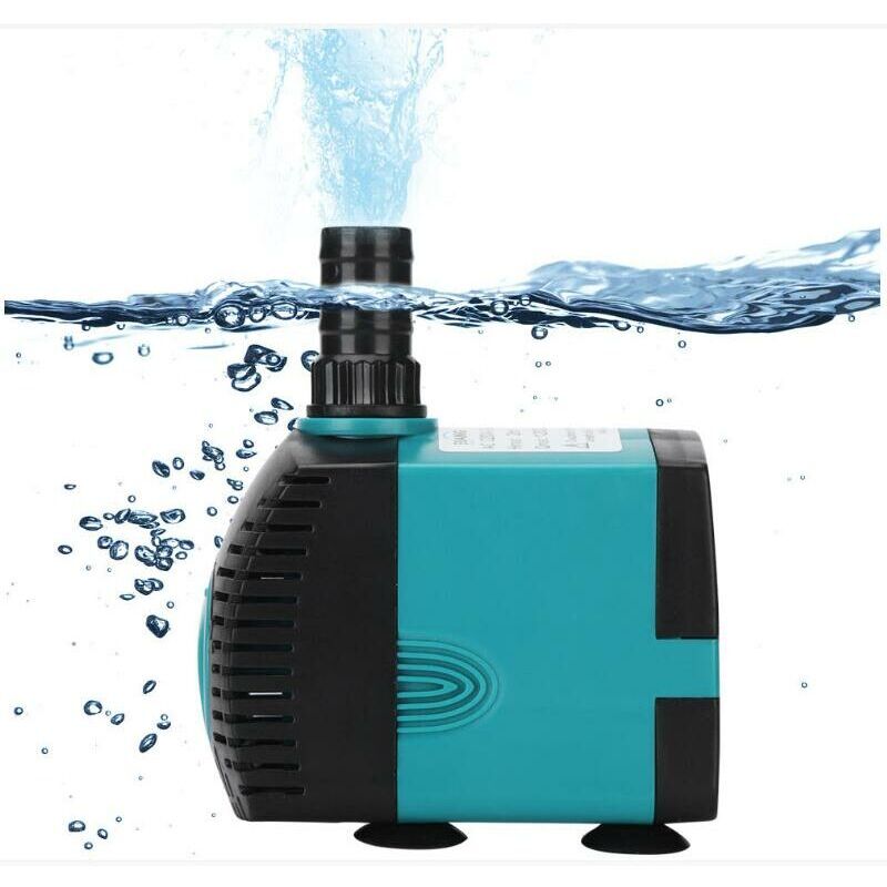 foto del prodotto pompa sommergibile 800l h 15w per acquario, fontana da giardino, piscina, acquario, sistemi idroponici, con 2 ugelli dpzo