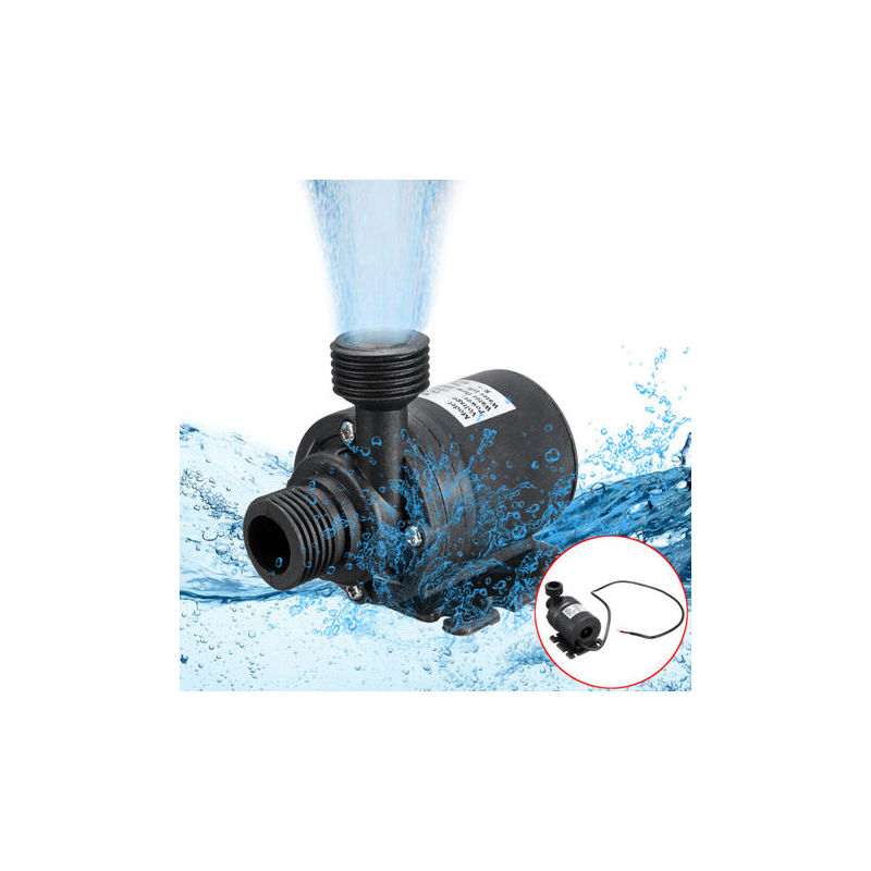 foto del prodotto pompa sommergibile crediri ad alte prestazioni e bassa rumorosit dc12v 5m 800l h pompa con ugello a 4 punti senza spazzole con cavo dc da 50 cm