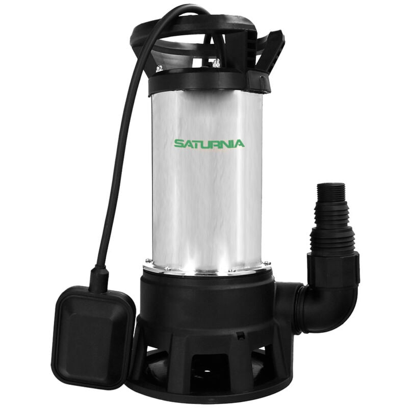 foto del prodotto pompa sommergibile di drenaggio in acciaio inox 1.300 w. 25.000 lts ora, profondit 7 mts, prevalenza 11 mts. particelle max. 38 mm. saturnia
