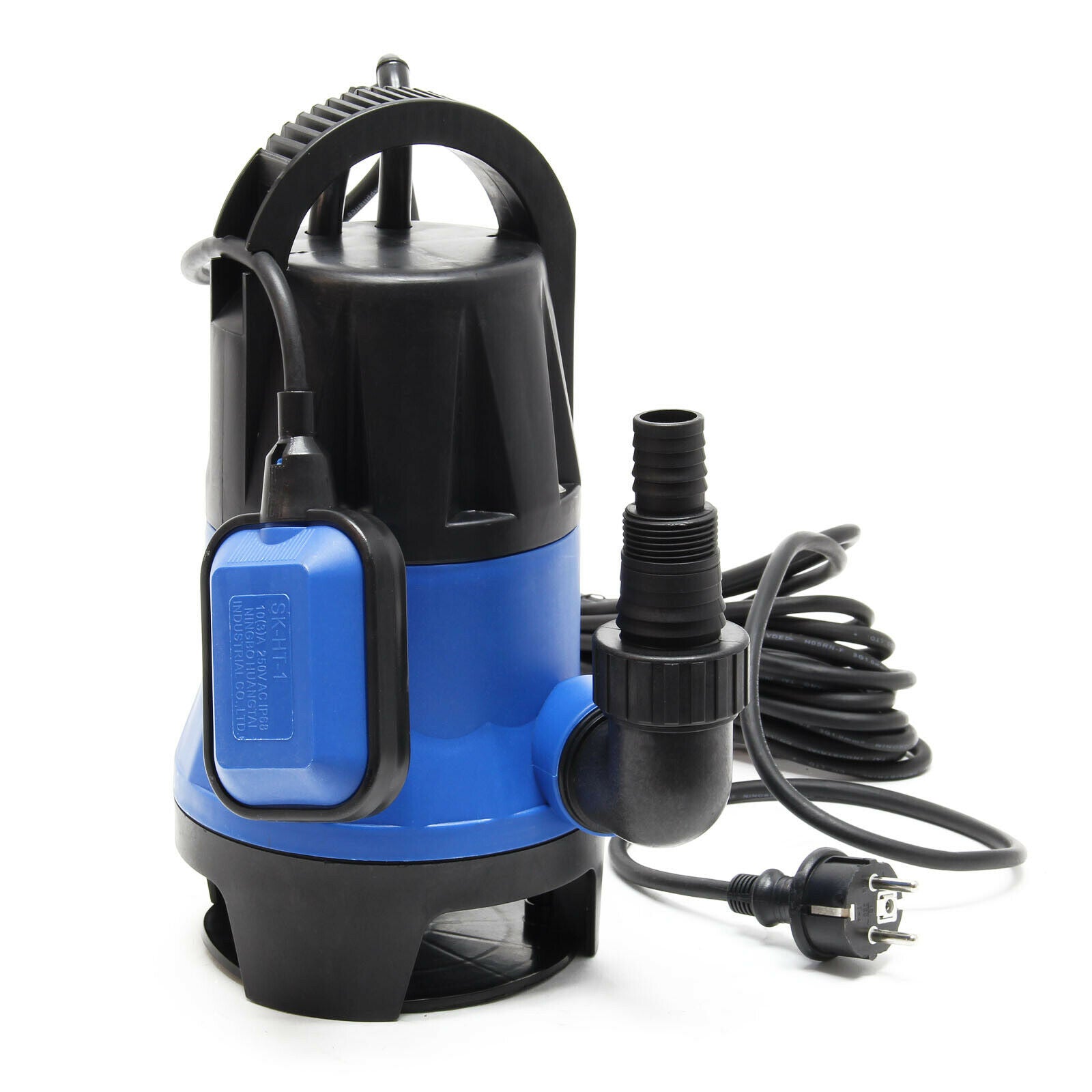 foto del prodotto pompa sommergibile per acque cariche 550 watt 10500 l h giardino pozzetto drenaggio evacuazione blu 16 0000621