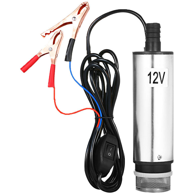 foto del prodotto pompa sommergibile per il pompaggio di acqua diesel pompa di trasferimento carburante diesel acqua olio da 51 mm con filtro benzina pieno dc 12v