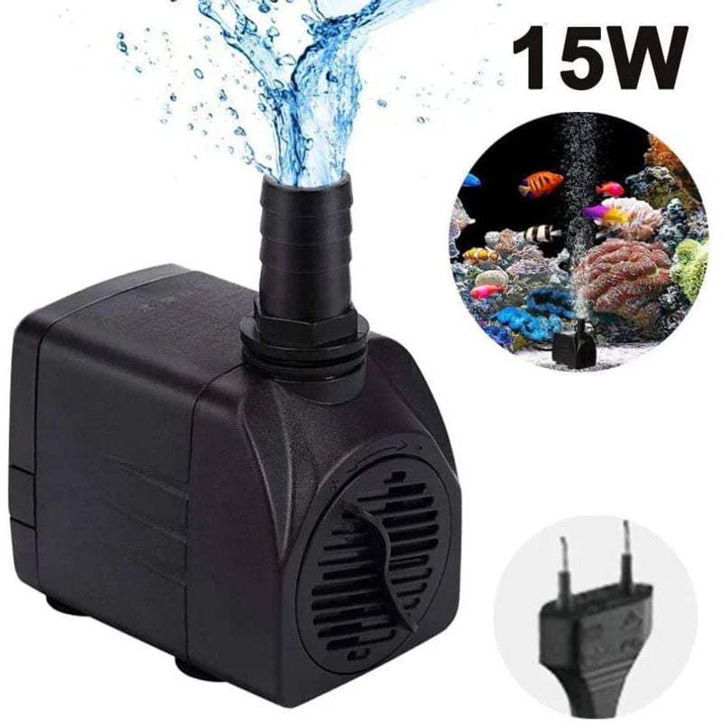 foto del prodotto pompa sommergibile, pompa per fontana, pompa per acqua ultra silenziosa con cavo di alimentazione da 5 piedi, 1 ugello per acquario, acquario,