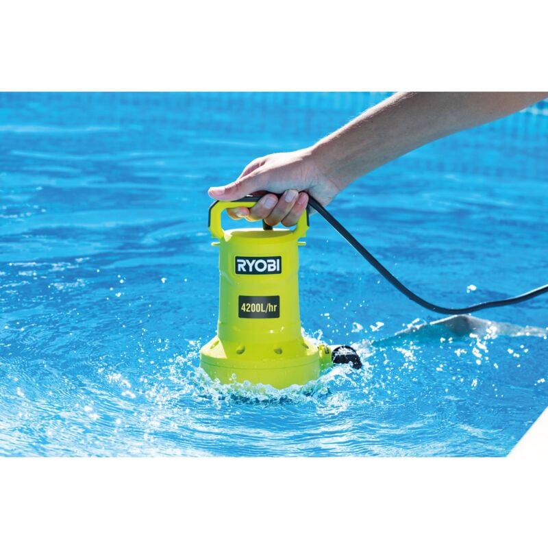 foto del prodotto pompa sommersa a batteria ryobi 18 v one ry18spa 0, 4300 l h senza batteria e caricatore