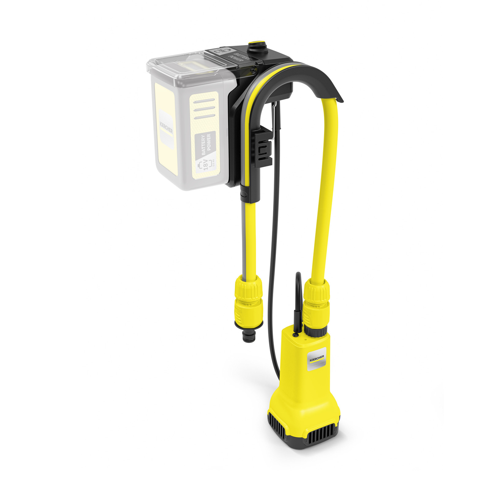 foto del prodotto pompa svuota fusti a batteria karcher bp 2.000 18 senza batteria n caricabatterie