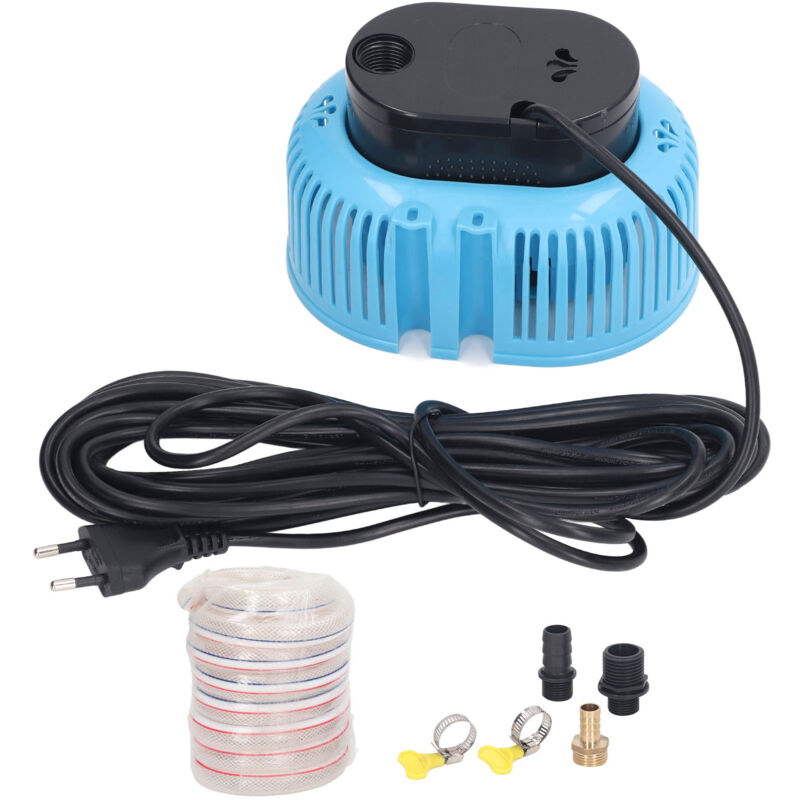 foto del prodotto pompe de couverture de piscine hors terre, 75w 850gph pompe eau submersible avec cordon de 25 pieds et tuyau de drainage de 16,4 pieds, pompe eau