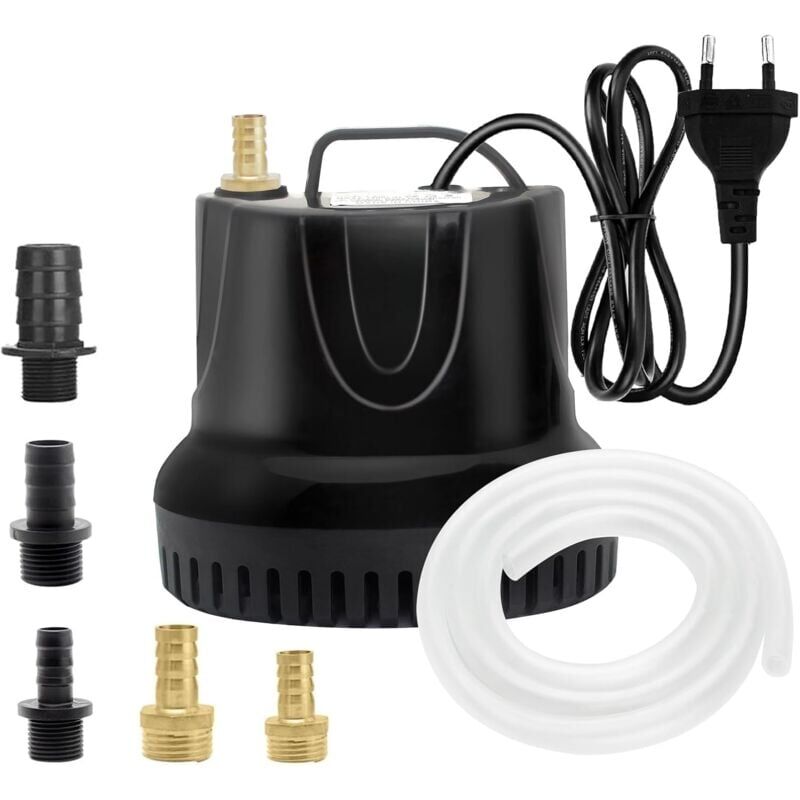 foto del prodotto pompe eau submersible 25w, 1500 l h pompe eau ultra silencieuse pompe de bassin submersible pour bassin, fontaine de jardin aquarium avec 5 buses