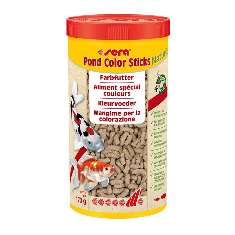 foto del prodotto pond color sticks mangime per la colorazione di pesci da laghetto formato 1000 ml sera