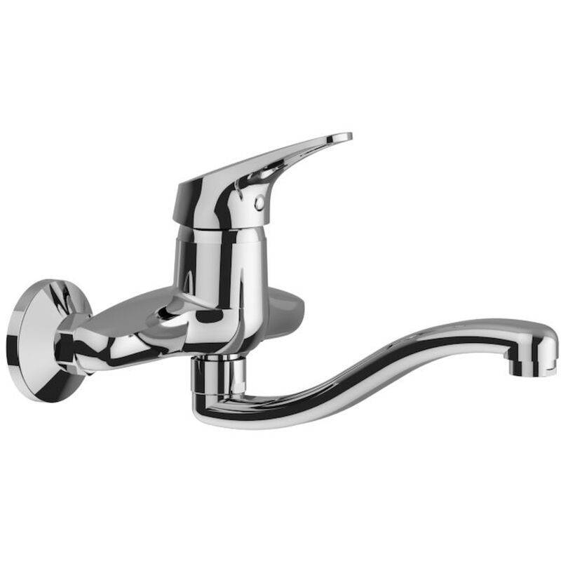 foto del prodotto ponsi cucina rubinetto cucina a parete con bocca girevole codice prod btkimcla01