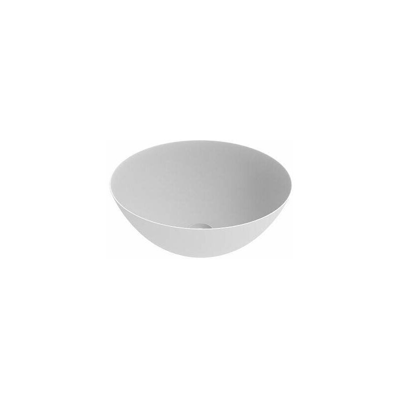 foto del prodotto ponsi lavabo d appoggio di colore bianco opaco con dimensioni 416x155 mm ercos musa blceromusa0001 bianco opaco