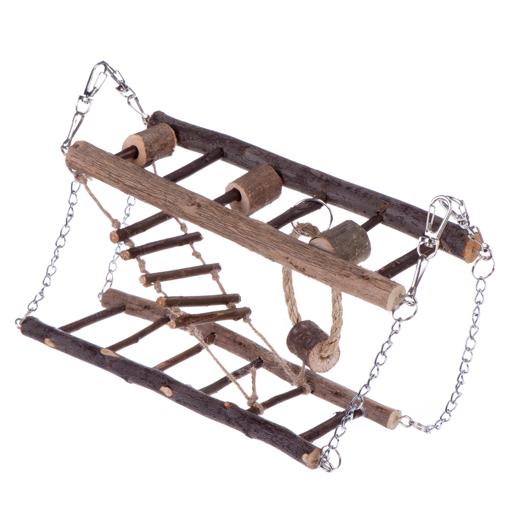 foto del prodotto ponte in legno naturale da appendere l 27 x p 7 x h 17 cm