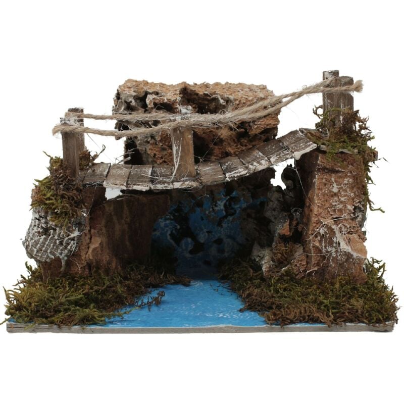 foto del prodotto ponte su fiume in legno per presepe 20x14x10 cm 85512