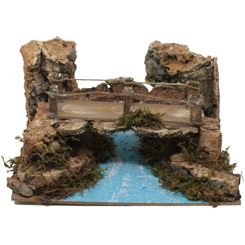 foto del prodotto ponte su fiume in legno per presepe 20x14x12 cm 10448