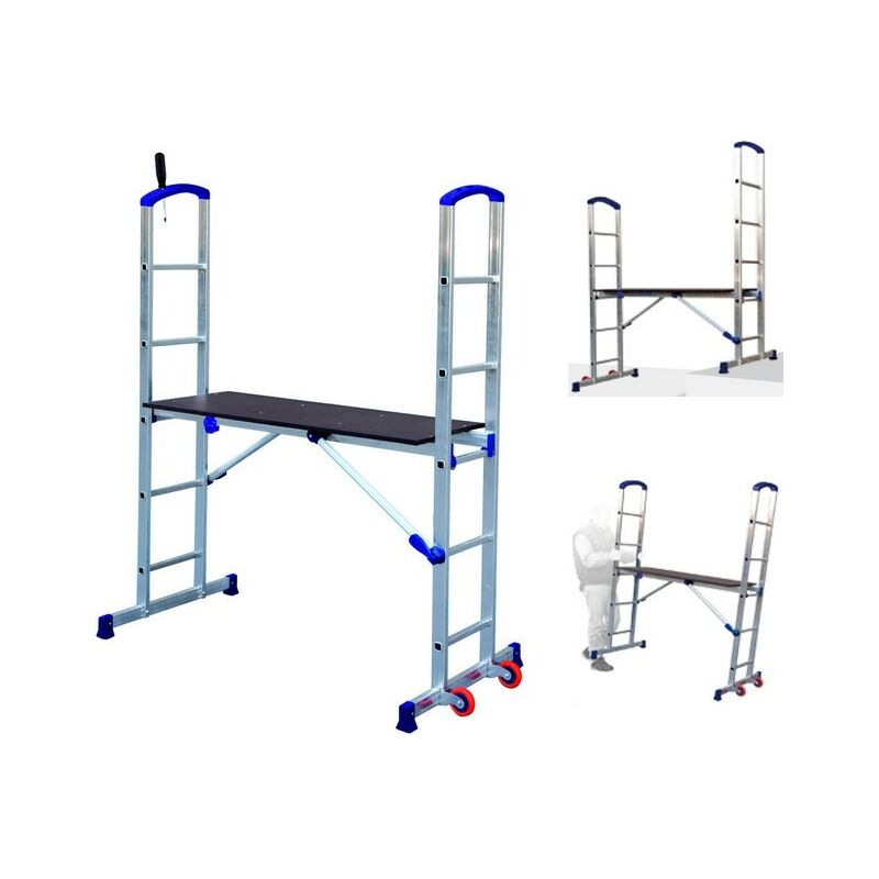 foto del prodotto ponteggio mobile 2.9 m scala trabattello in alluminio ruote facal zoppo edilizia