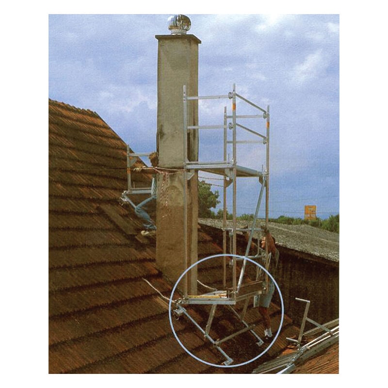 foto del prodotto ponteggio per tetto altezza di lavoro max. 4,00 m lunghezza pianale 1,90 m 6472