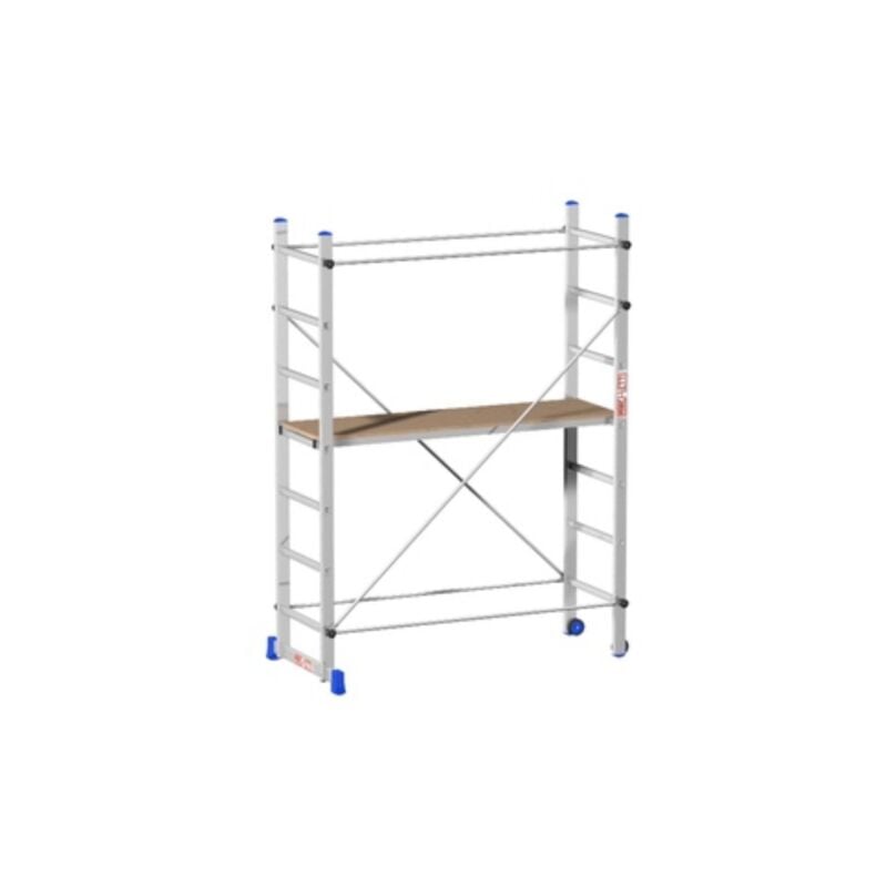 foto del prodotto ponteggio trabattello alluminio 158x80x210h piano di lavoro 53x150 salone