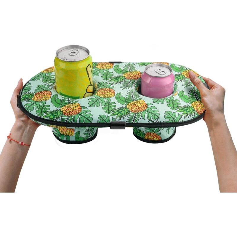 foto del prodotto pool floats,2 hole neoprene pool drink holder, floating pool cup holder tray 2 hole pool drink floats