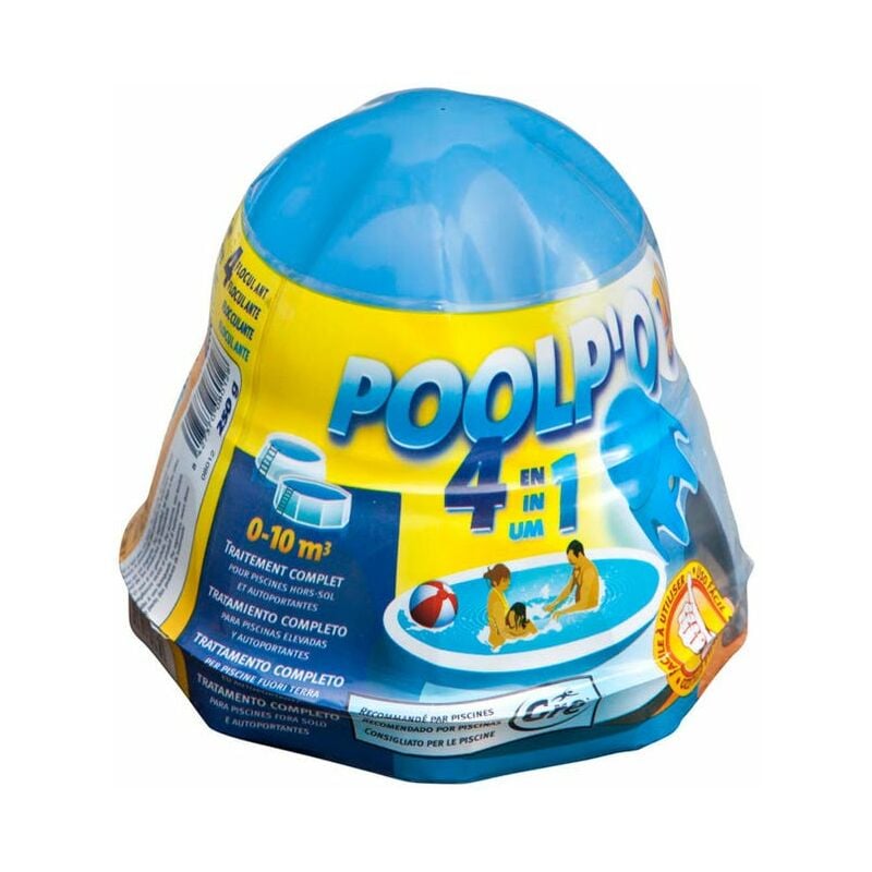 foto del prodotto poolp o trattamento acqua polpo 10mc 4 azioni cloro antialghe flocculante 08012l gre