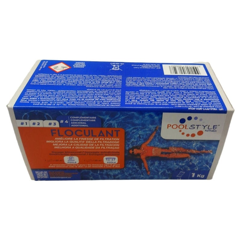foto del prodotto poolstyle flocculante chiarificante in calze per cestello skimmer o prefiltro 8x125 gr kg. 1 prodotto chimico per piscina alta qualit 