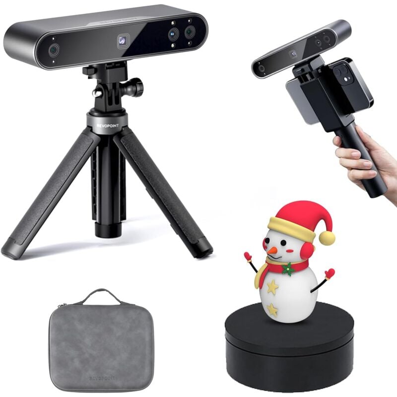 foto del prodotto pop 3 per stampante 3d scanner 3d portatile, precisione di 0,05 mm e velocit di scansione fino a 18 fps, supporto per smartphone e laptop standard