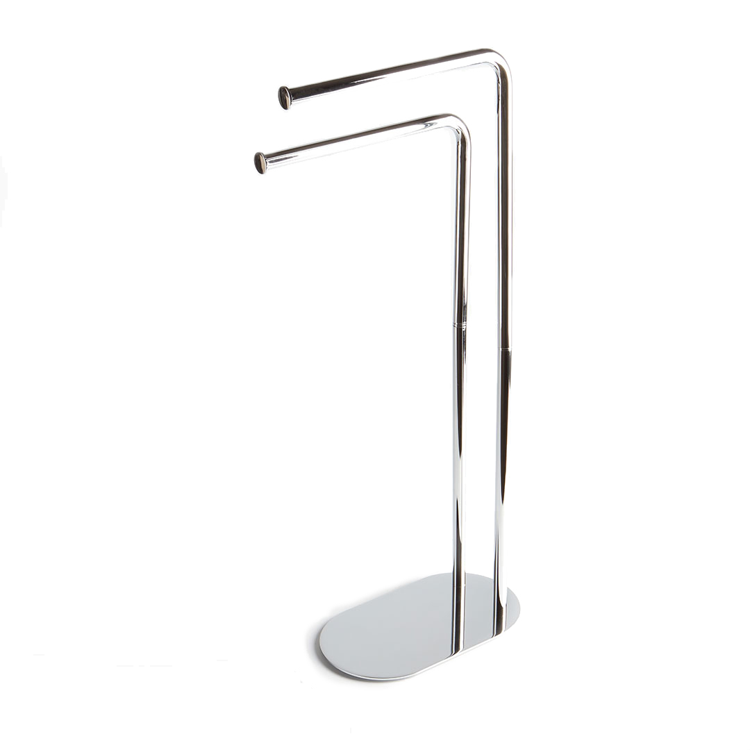 foto del prodotto porta 2 asciugamani cromato ovali