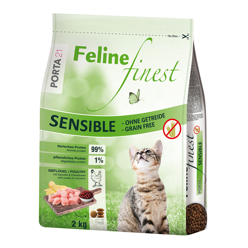 foto del prodotto porta 21 feline finest sensible grain free 2 kg