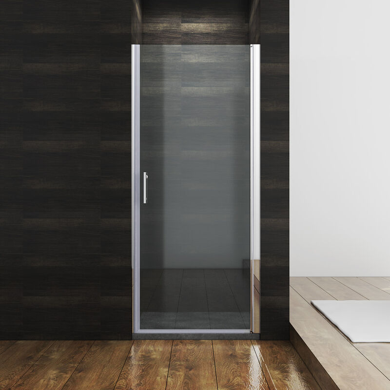 foto del prodotto porta a battente per doccia 80 x 185 cm porta a battente per doccia senza telaio vetro nano sonni
