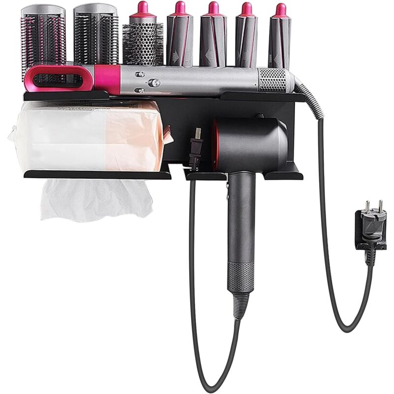 foto del prodotto porta asciugacapelli per supporto dyson airwrap, stazione porta asciugacapelli, porta piastra per capelli per supporto dyson airwrap, accessori