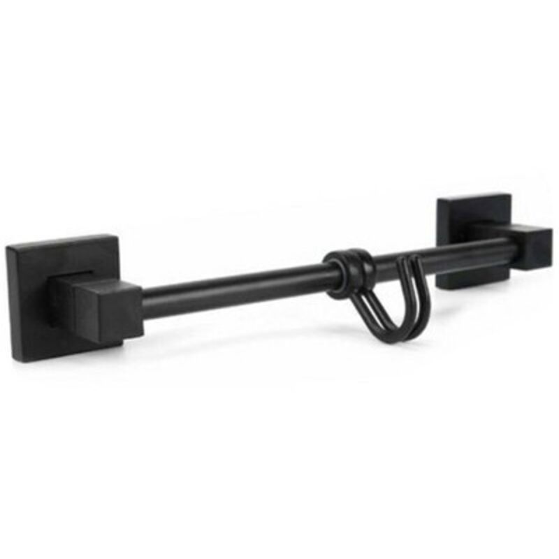 foto del prodotto porta asciugamani 2 ganci supporto arredo bagno casa cucina nero 02112