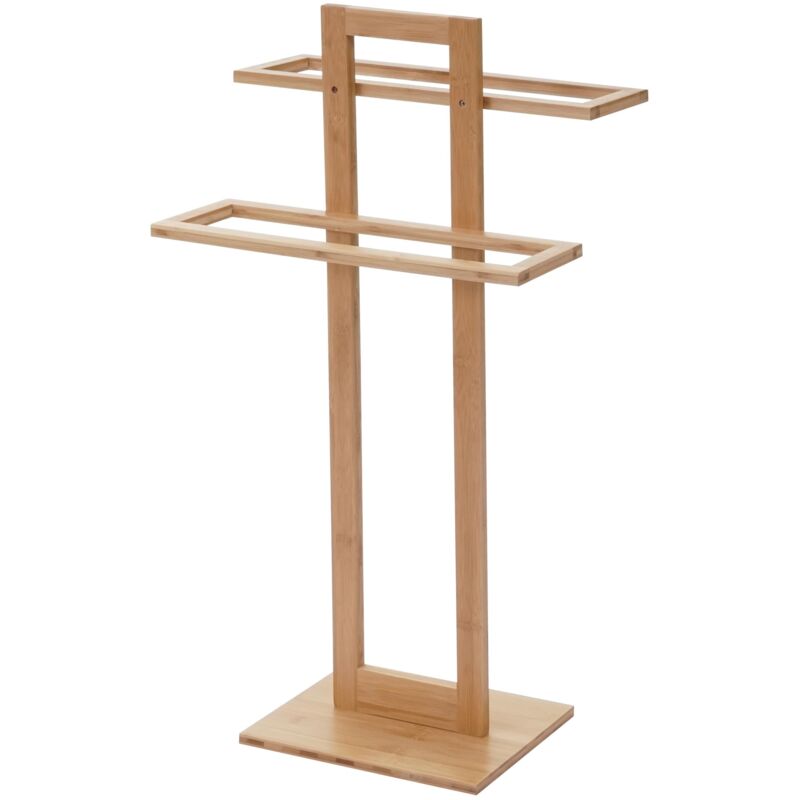 foto del prodotto porta asciugamani 2 portasciugamani da bagno in bamb 80x42x27 cm 040008181
