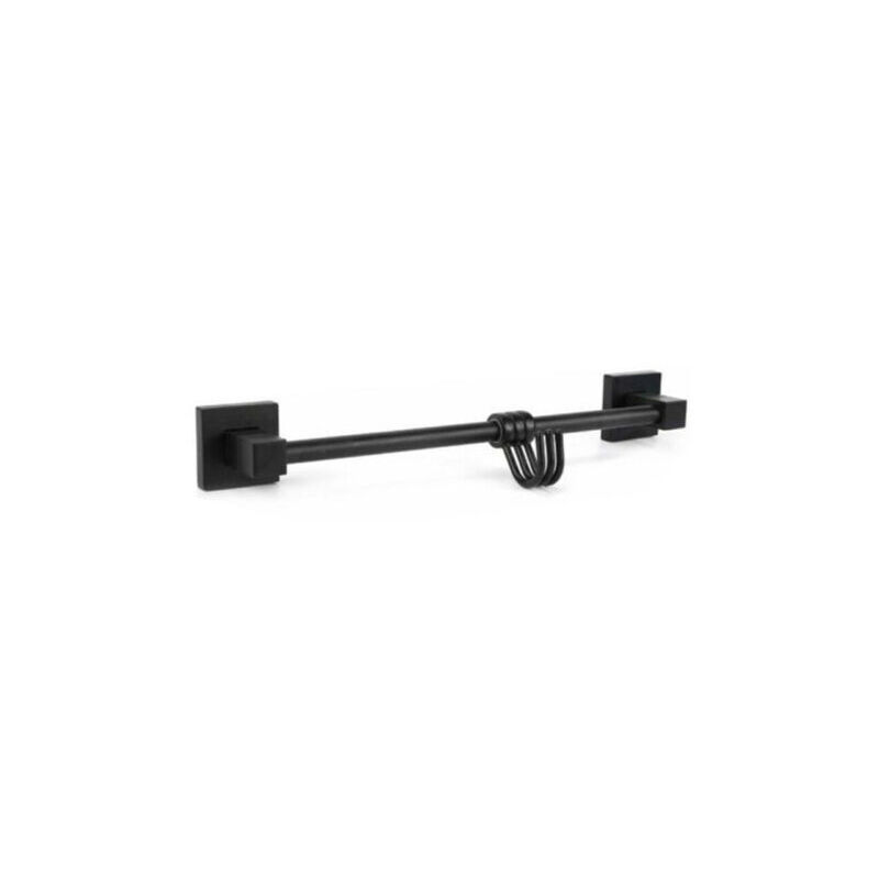 foto del prodotto porta asciugamani 3 ganci supporto arredo bagno casa cucina nero 02113