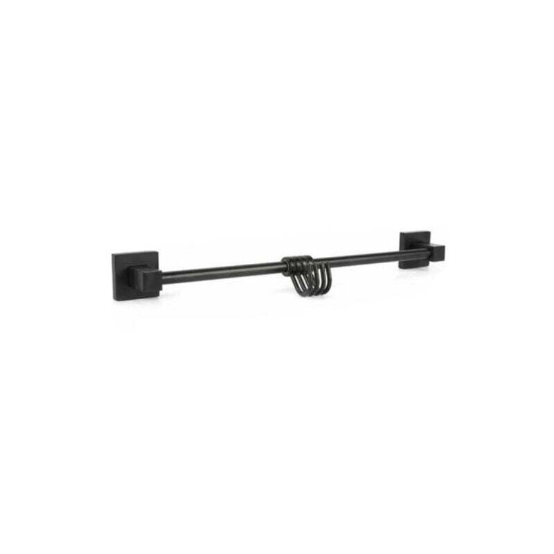 foto del prodotto porta asciugamani 4 ganci supporto arredo bagno casa cucina nero 02114