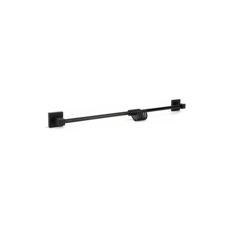 foto del prodotto porta asciugamani 6 ganci supporto arredo bagno casa cucina nero 02116