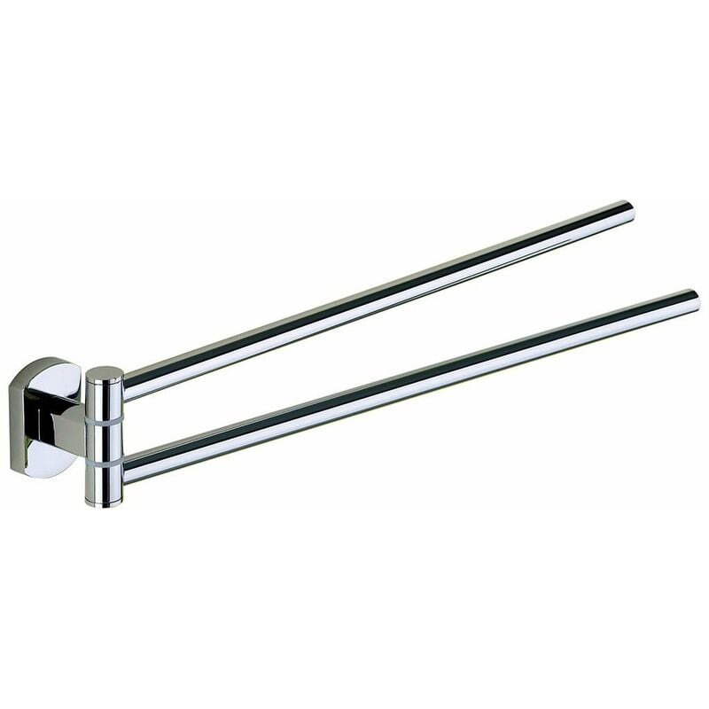 foto del prodotto porta asciugamani a snodo da parete per bagno 36 cm in acciaio e cromall ep23 13 edera