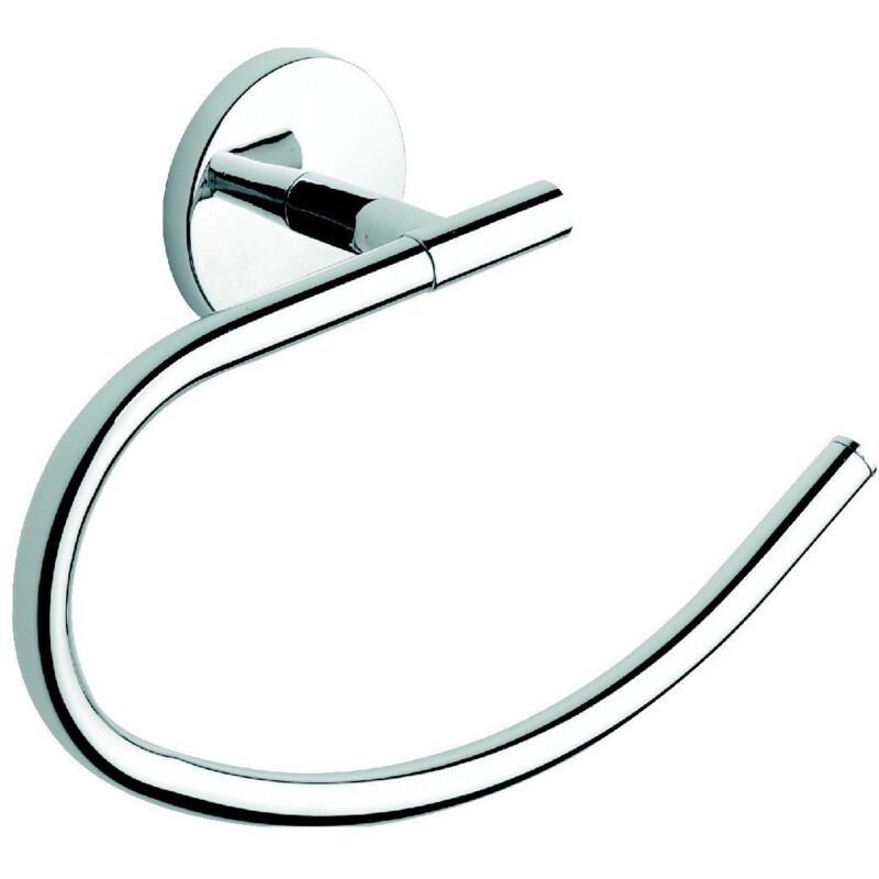 foto del prodotto porta asciugamani ad anello da parete cromo in acciaio cromato mod. one cromo metaform