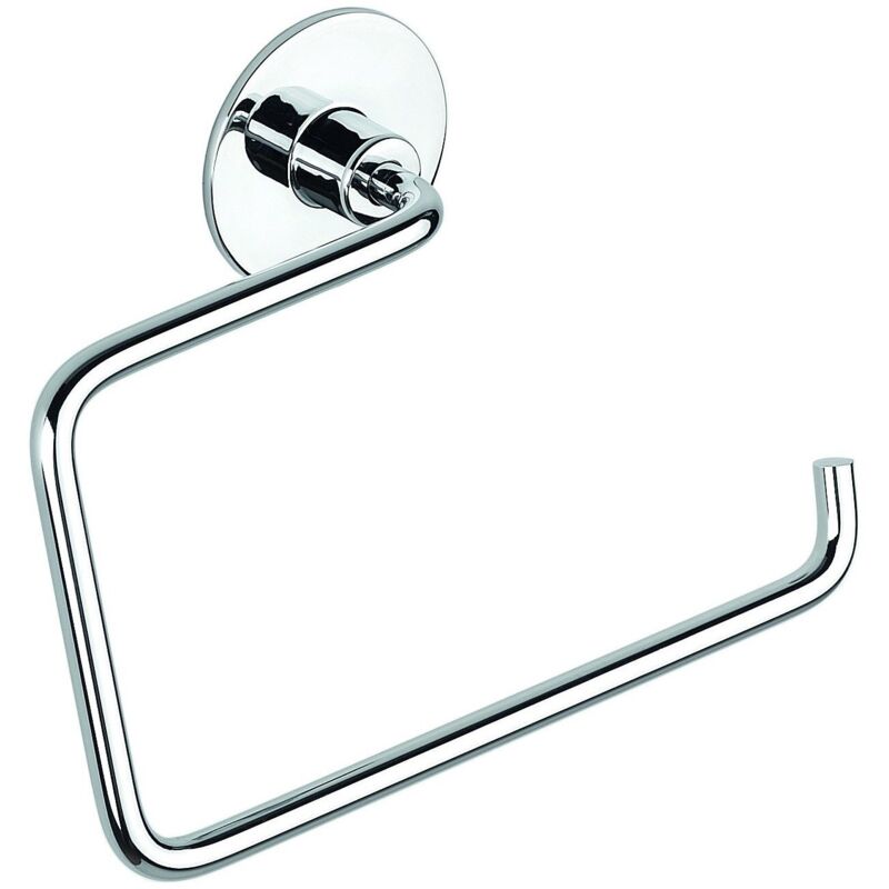foto del prodotto porta asciugamani ad anello da parete cromo in acciaio cromato mod. wind metaform
