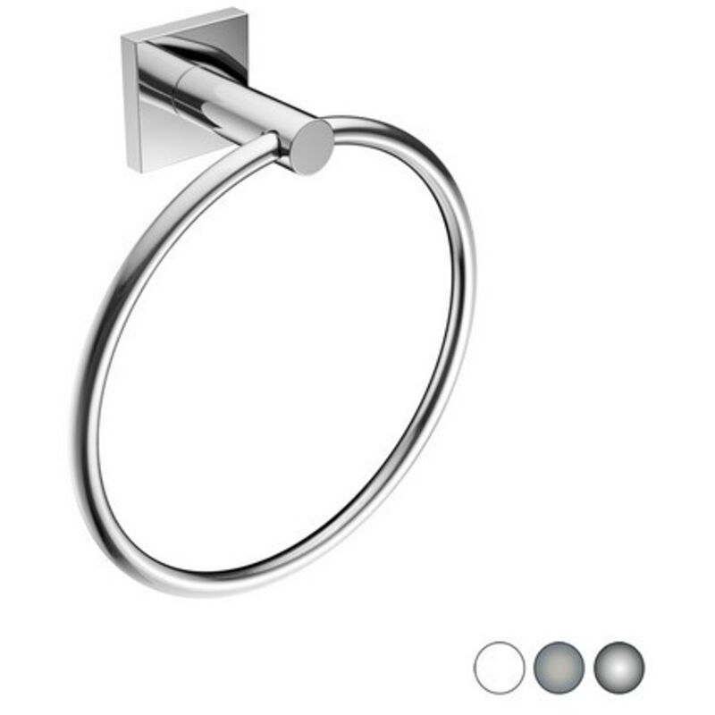 foto del prodotto porta asciugamani ad anello mod. hotel maison bianco cm 19 x h.21 x 7,4